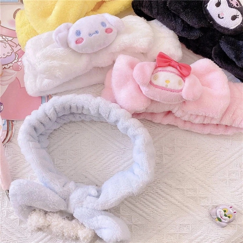 Kawaii Cartoon Kuromi Plush Bow Hair Band (1 Pc)