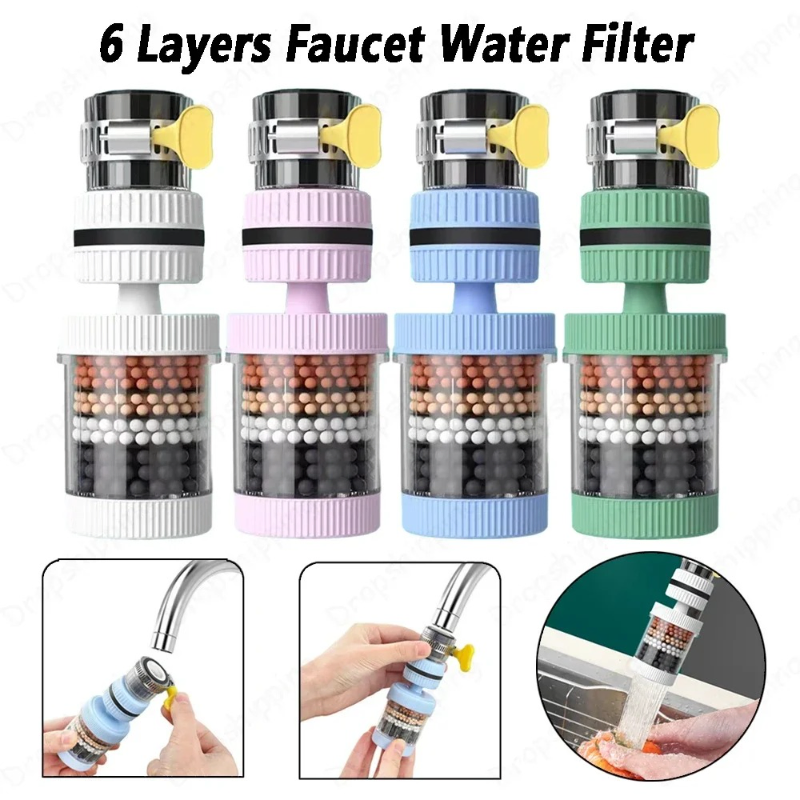 360° Rotating 6-Layer Water Purifier Tap Faucet