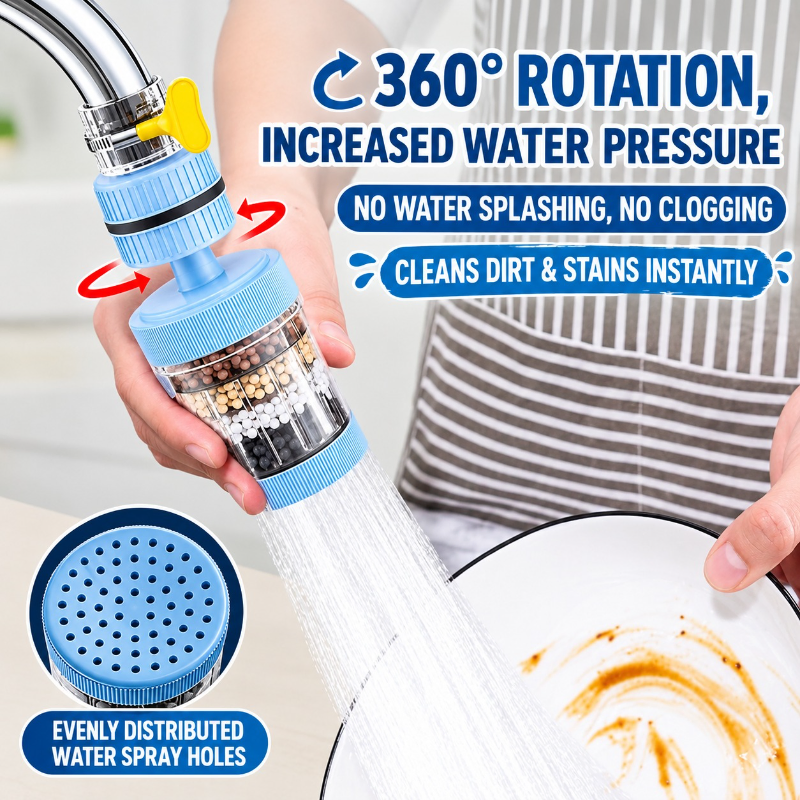 360° Rotating 6-Layer Water Purifier Tap Faucet