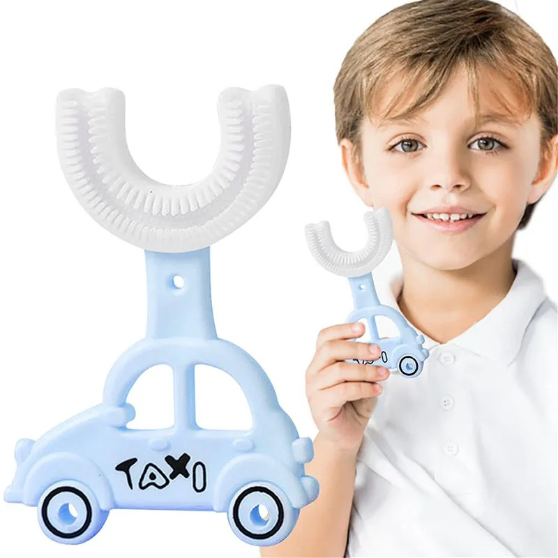 Kids Car U-Shape Silicone Tooth Brush (1 Pc)