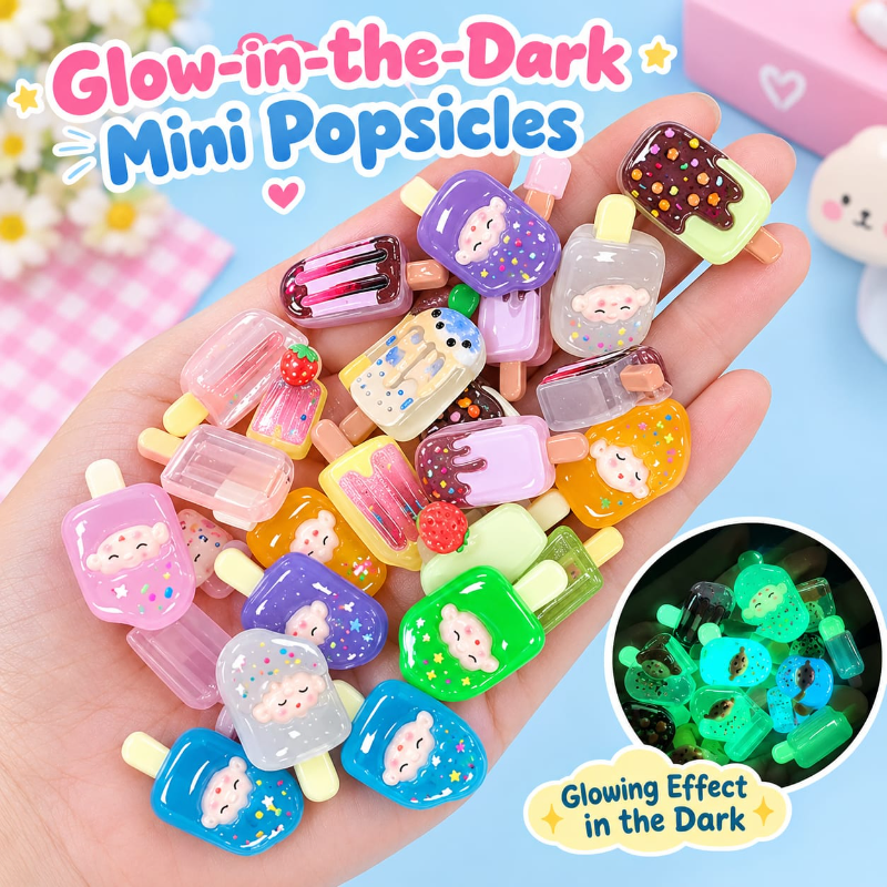 Glow in the Dark Ice Cream Miniature (10 Pcs)