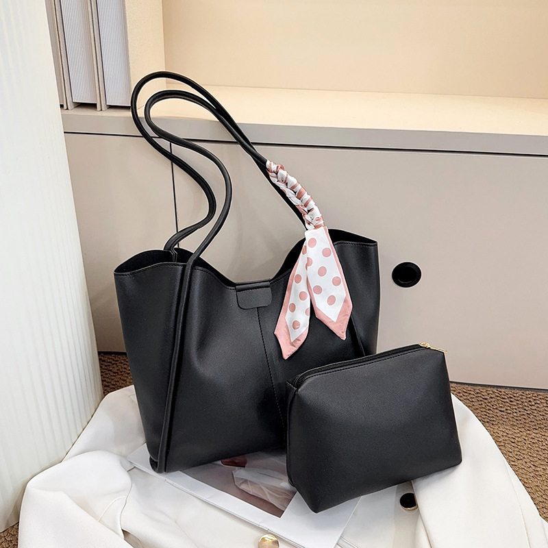 2 In 1 Large Capacity PU Leather Shoulder Bag
