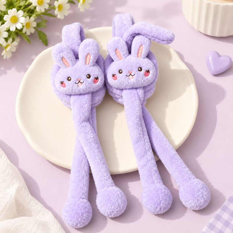 Fancy Rabbit Plush Movable Earmuffs