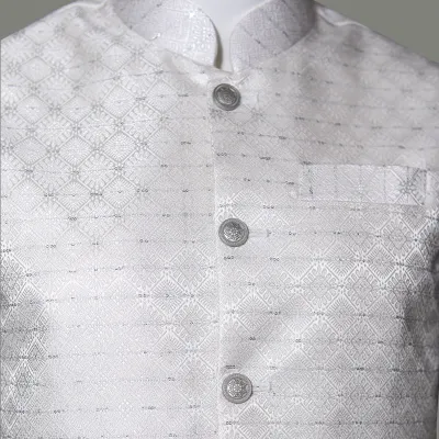 Ivory Jacquard Waistcoat