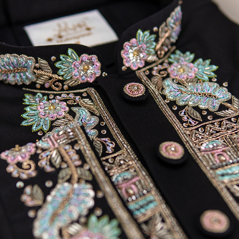 Black Premium Zardozi Panjabi