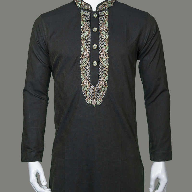 Midnight Pine Zardozi Panjabi 