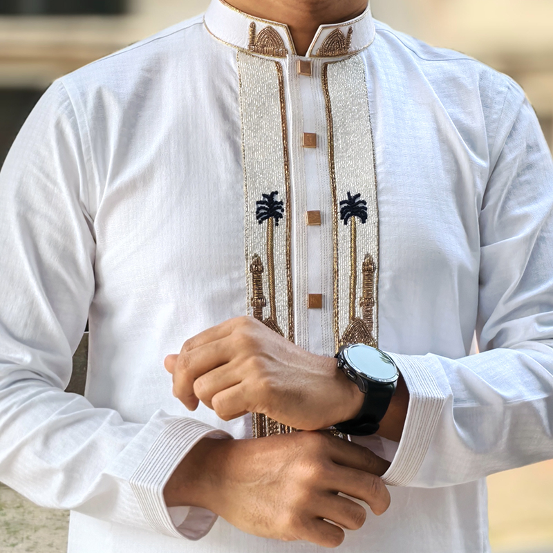 Mosque minaret zardozi Panjabi