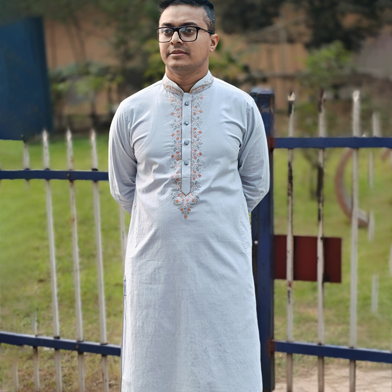 Brittany Blue Embroidery Panjabi