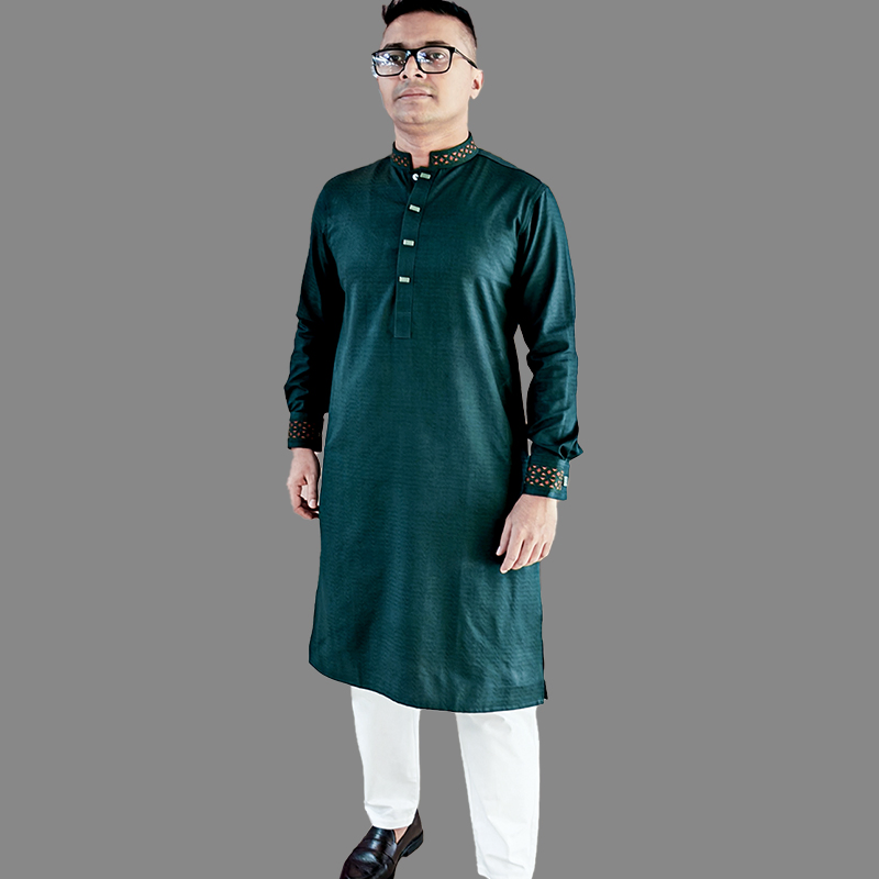 Dark Forest Green Panjabi