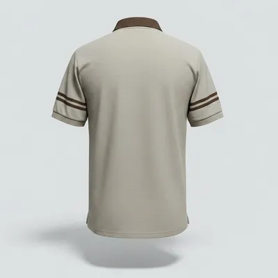 Variegated Beige Polo Shirt