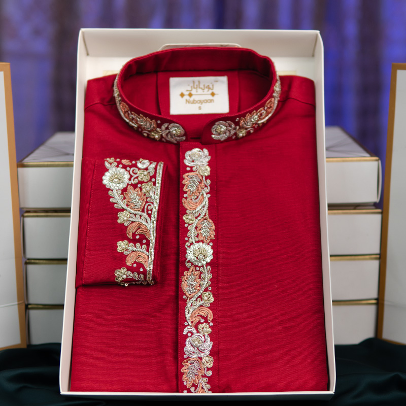 Maroon Zardozi Panjabi