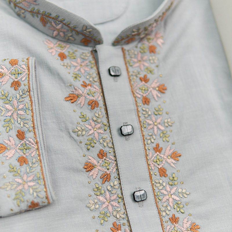 Brittany Blue Embroidery Panjabi