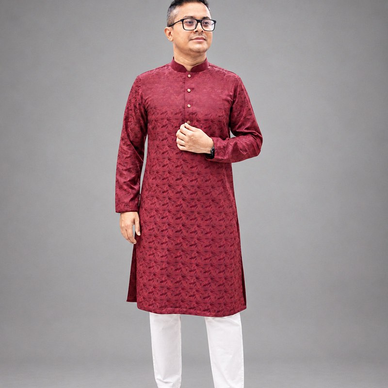 Maroon Leaf Heritage Panjabi