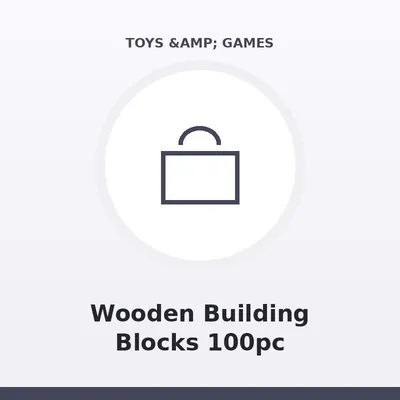 Wooden Building Blocks 100pc