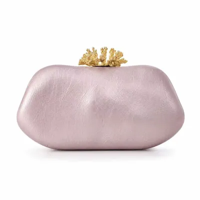 Coral Crest Metallic Evening Clutch Collection