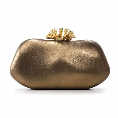 Coral Crest Metallic Evening Clutch Collection