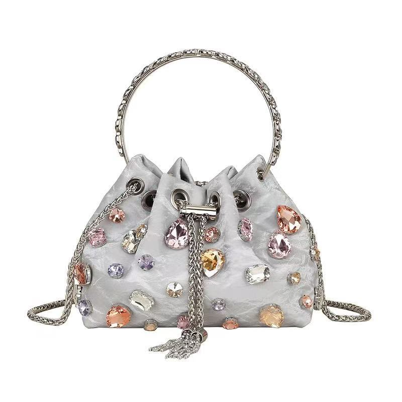 Crystal Ring-Handle Bejeweled Drawstring Potli Collection