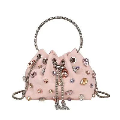 Crystal Ring-Handle Bejeweled Drawstring Potli Collection