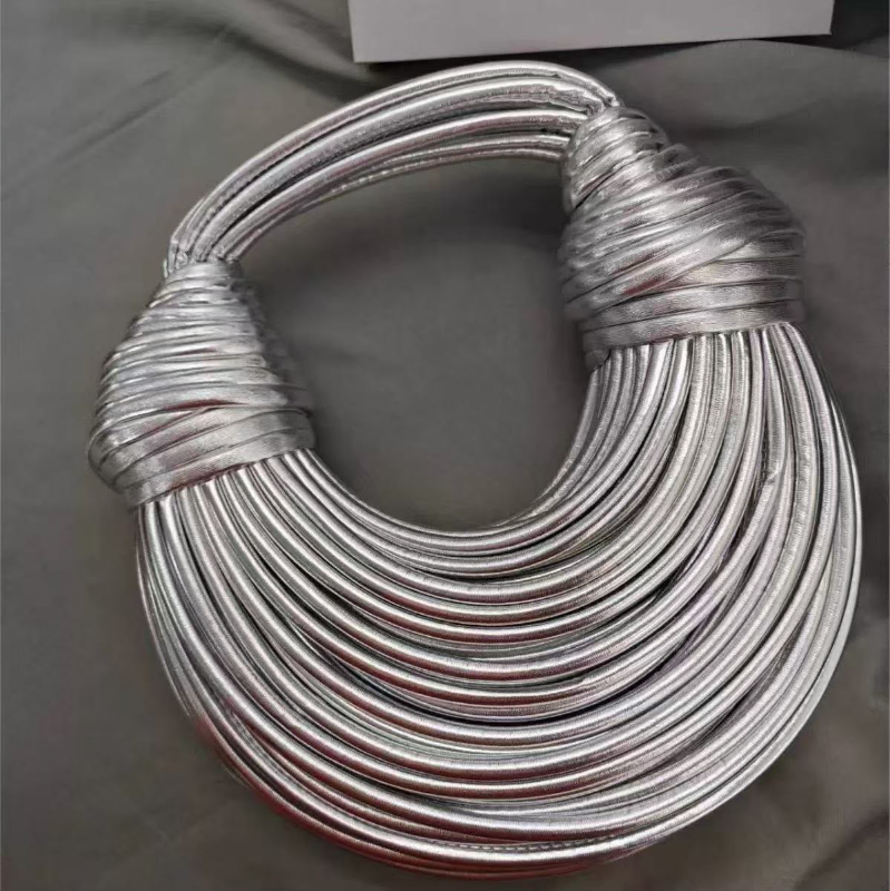 Sculptural Multi-Strand Knotted Crescent Handbag Collection