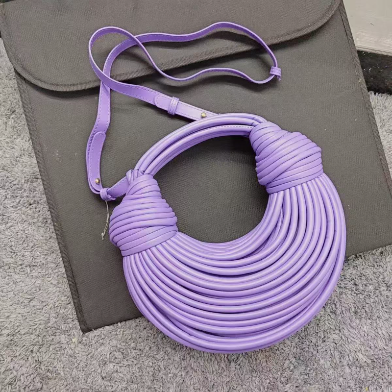 Sculptural Multi-Strand Knotted Crescent Handbag Collection