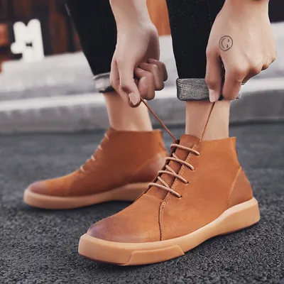 OUTDOOR HIGH-TOP MEN'S LEATHER BOOTS GB-8398