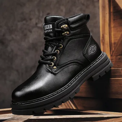 GENUINE LEATHER HIGH MID-TOP MARTIN BOOT GB-0132