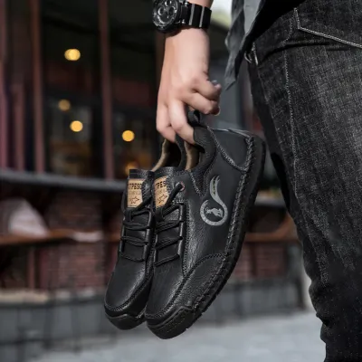 CROSS-BORDER LOW-TOP  FLAT LEATHER SHOES GB-2902