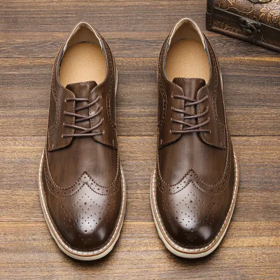 RETRO COMFORTABLE CASUAL LEATHER SHOES GB-D526