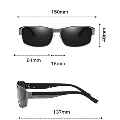 RIDING AND DRIVING POLARIZED SUNGLASS GB-8485SGUNMETAL