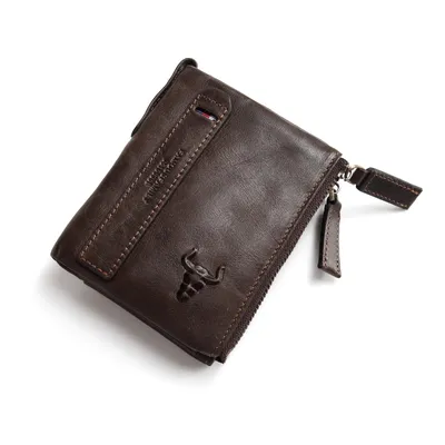 TOP LAYER COWHIDE LEATHER SHORT WALLET GB-2010CFBr