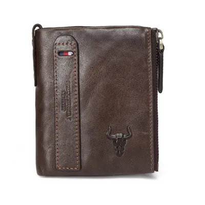 TOP LAYER COWHIDE LEATHER SHORT WALLET GB-2010CFBr