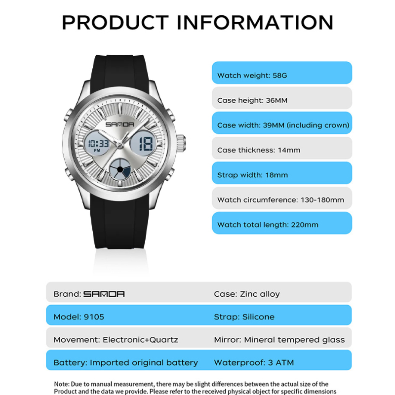 SANDA QUARTZ GB-S3193SB