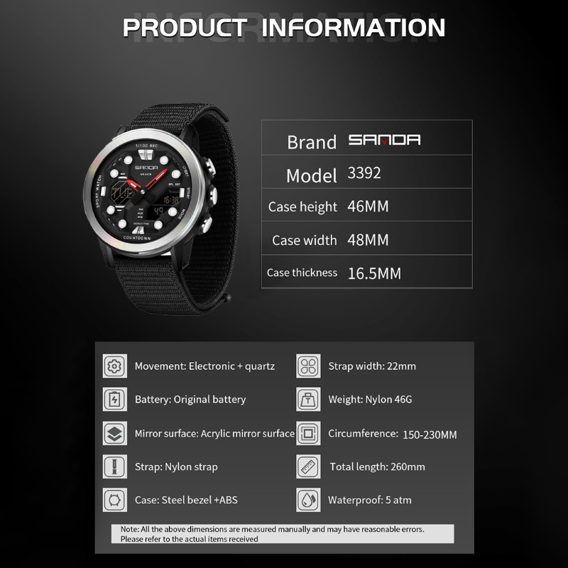 SANDA QUARTZ GB-S3392B