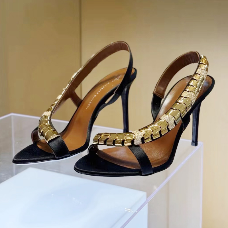 HIGH-END METALLIC RHINESTONES WOMEN SANDALS GB-8215