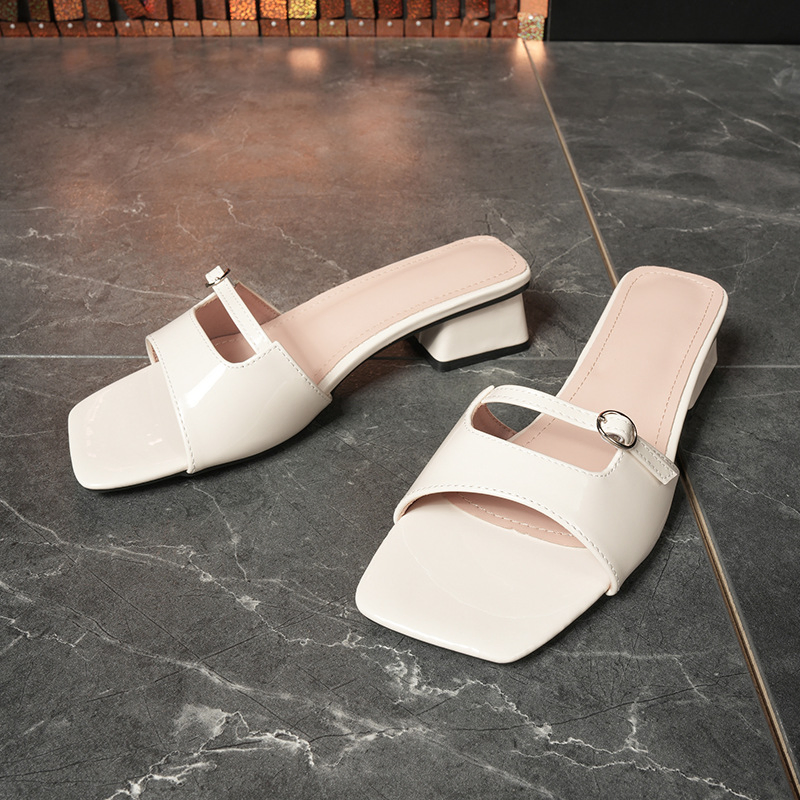 SUMMER NEW STYLE SQUARE TOE CHUNKY SANDALS GB-5816