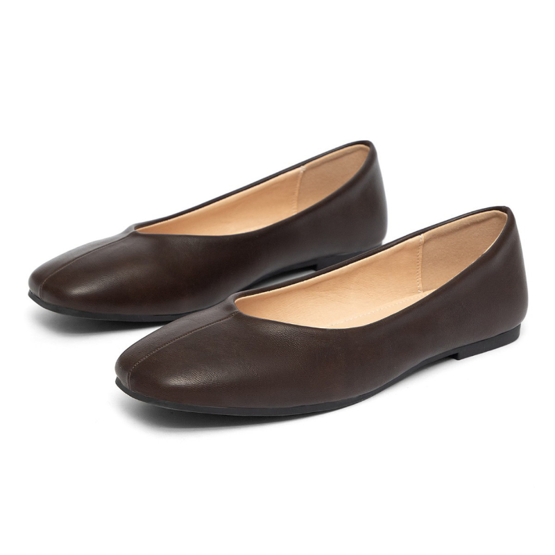 EUROPEAN STYLE SOLID COLOR FLAT SHOES GB-2513