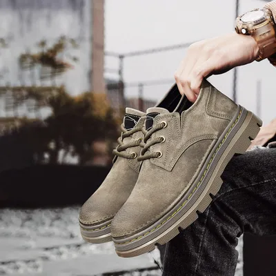 LOW-TOP GENUINE LEATHER MARTIN BOOTS GB-9366