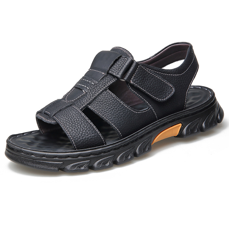 TOP-GRAIN COWHIDE NON-SLIP SLIPPERS GB-5120