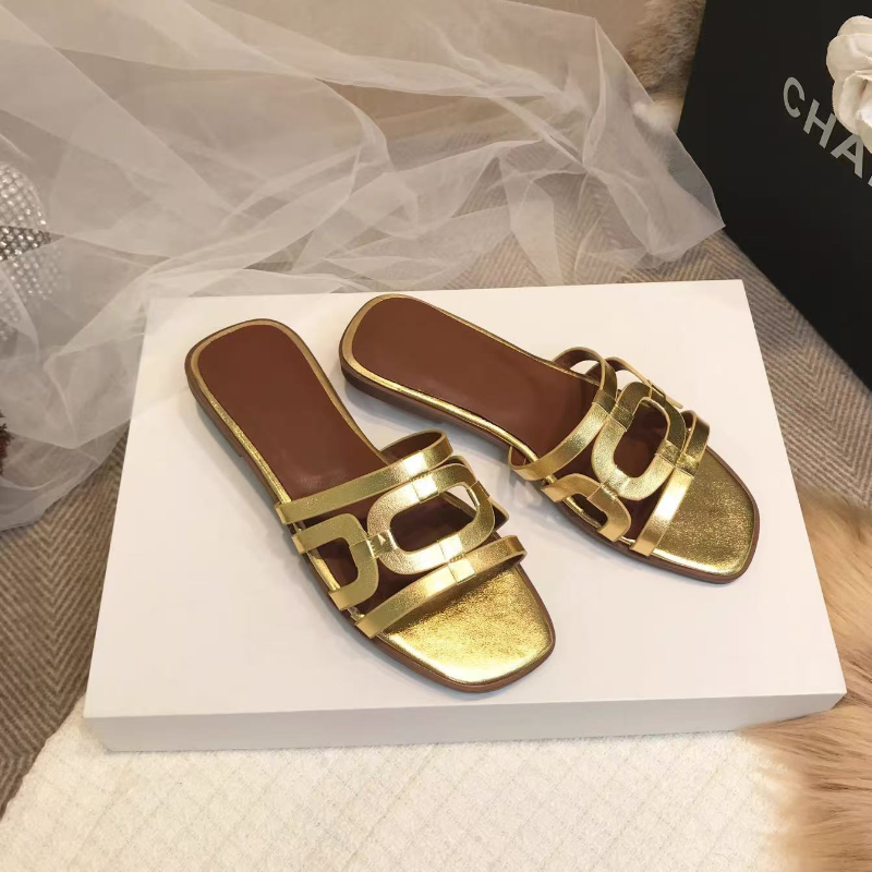 FRENCH-STYLE ONE-STRAP CASUAL FLAT SANDALS GB-1031