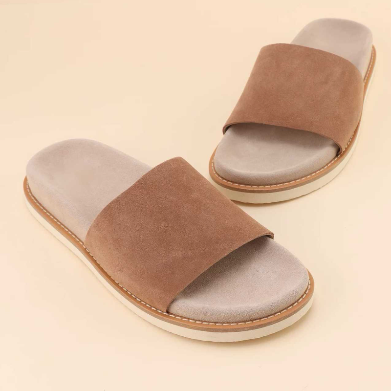 TOP-GRAIN COWHIDE RETRO STYLE SANDALS GB-8820