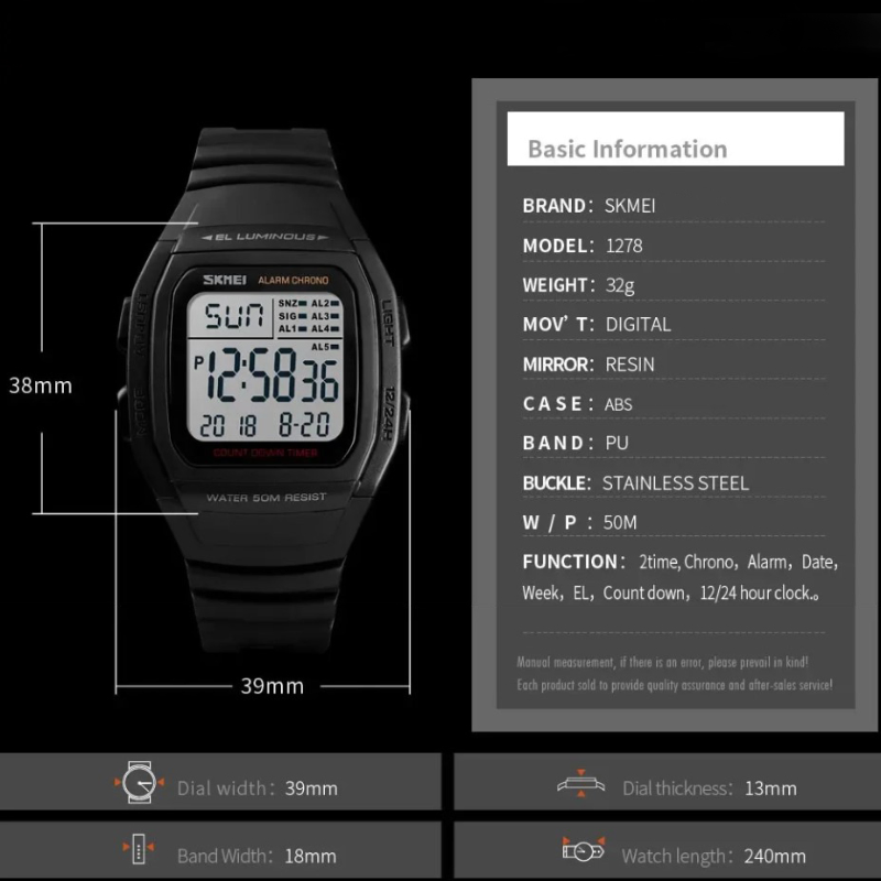 SKMEI QUARTZ GB-SK1278B