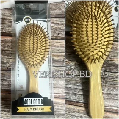 WOODEN HAIR COMB- OVAL SHAPE 