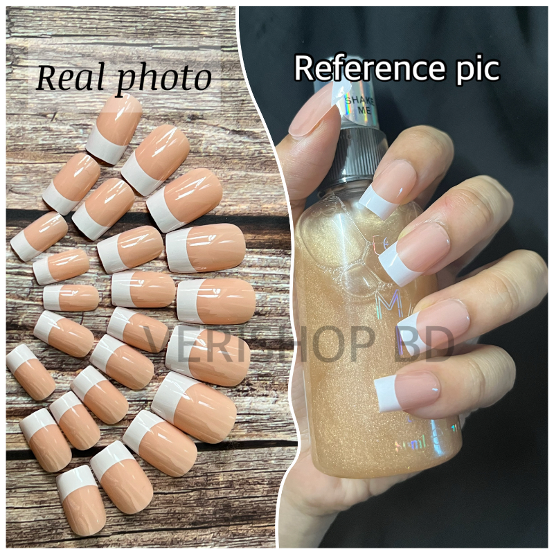 Medium French  Natural looking nail