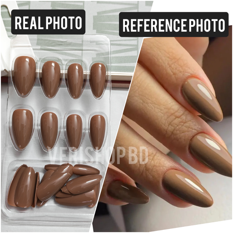 ALMOND  NUDE BROWN NAILS