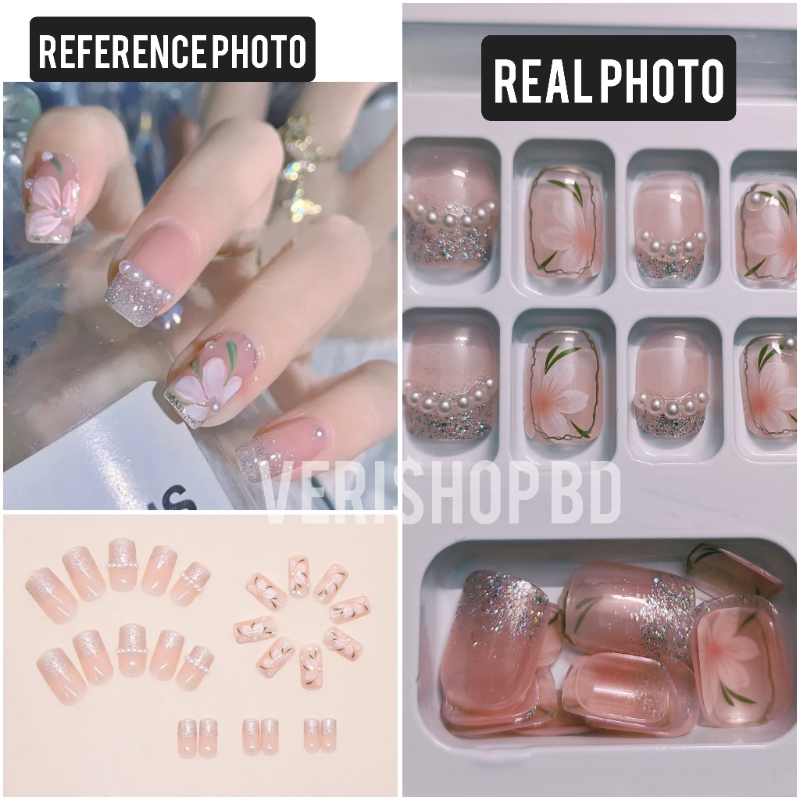  SQUARE FLOWER STONE NAILS