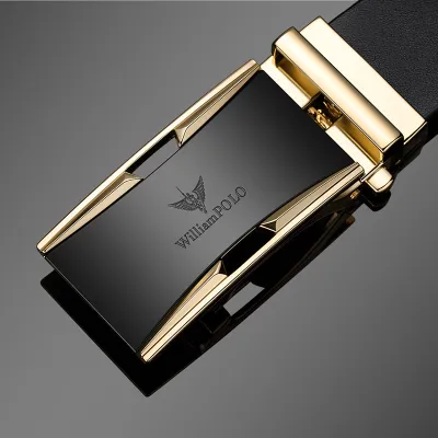 Genuine Leather Automatic Buckle High-End Alloy Soft Paul Belt