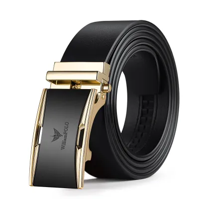 Genuine Leather Automatic Buckle High-End Alloy Soft Paul Belt