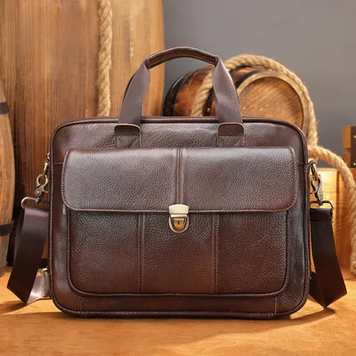 MVA BUSINESS GENUINE LEATHER HAND LAPTOP  BAG AK-31B5