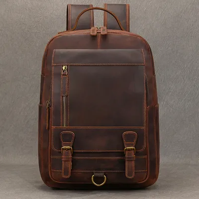 CRAZY HORSE GENUINE LEATHER BACKPACK AK-YL1829