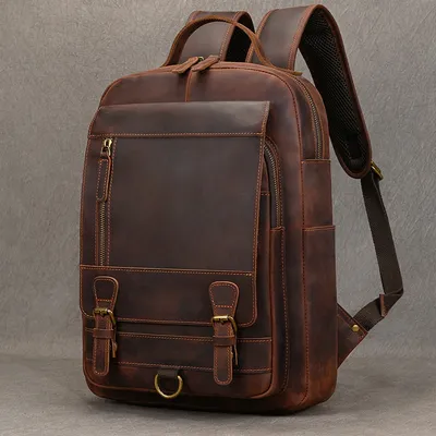 CRAZY HORSE GENUINE LEATHER BACKPACK AK-YL1829
